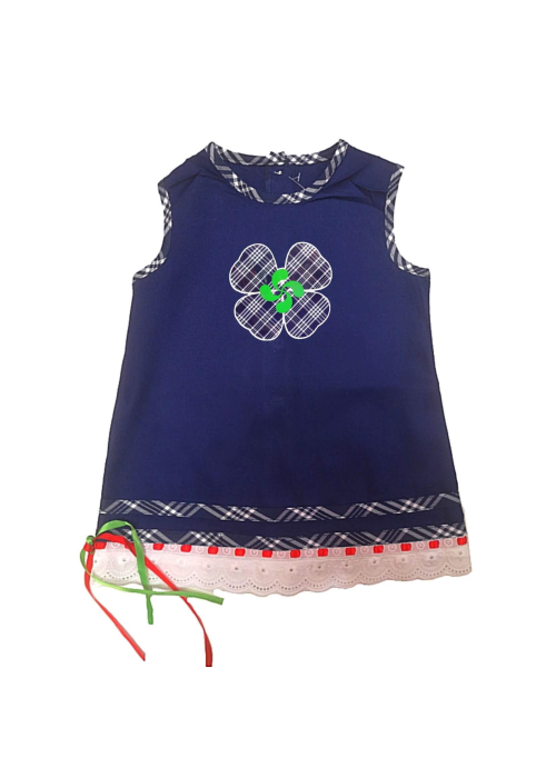 Vestido Arrantzale Mahon Trebol Cuadros Bebe