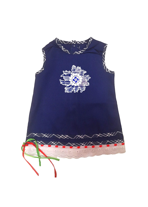 Vestido Arrantzale Mahon Eguzkilore Cuadros Bebe