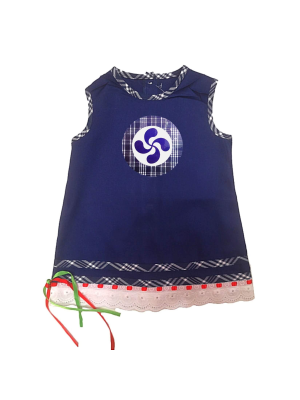 Vestido Arrantzale Mahon Cuadros Lauburu Bebe