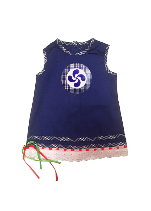 Vestido Arrantzale Mahon Cuadros Lauburu Bebe