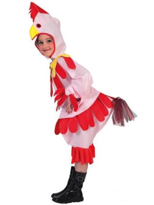 Disfraz de Gallina Rosa Infantil - Disfraces de Animales Infantiles