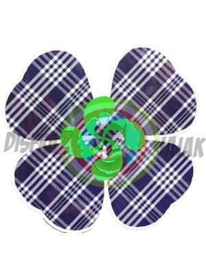 Vinilo Trebol Cuadros Lauburu 11x11