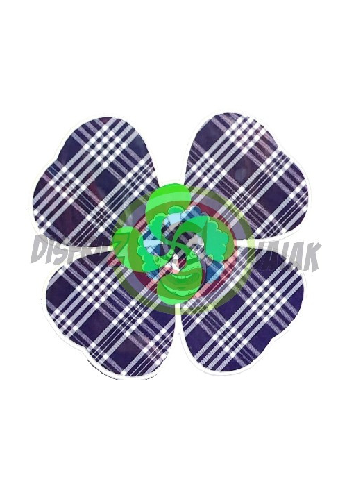 Vinilo Trebol Cuadros Lauburu 11x11