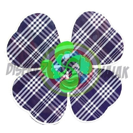Vinilo Trebol Cuadros Lauburu 15x15