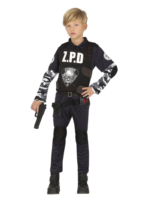 Disfraz de Policia Escuadron Zombie Infantil