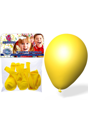 Globos Amarillos HUevo 10 Unid