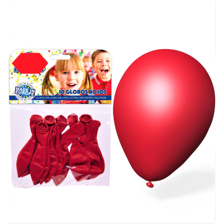 Bolsa de 12 Globos Rojos