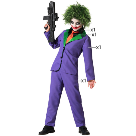 Disfraz de Joker Morado para Niño - Disfraces Halloween Payasos