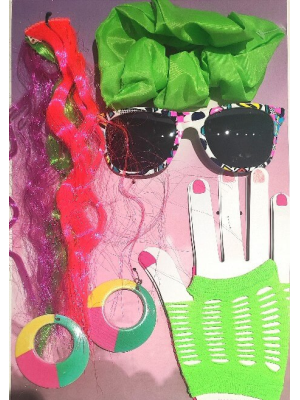 Set Años 80 Verde 7 Piezas