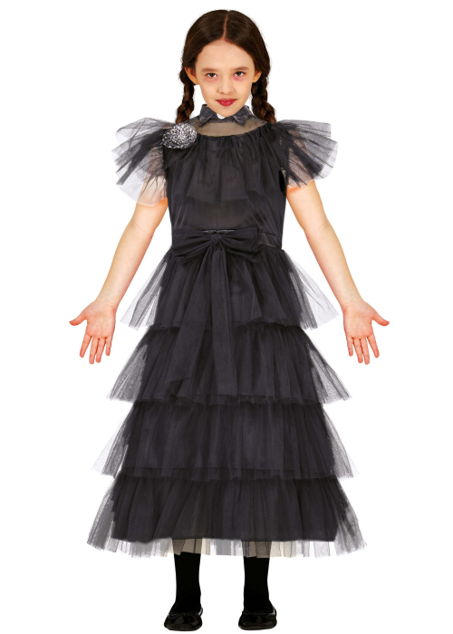 Disfraz de Miércoles para Niña - Disfraces de la Familia Addams