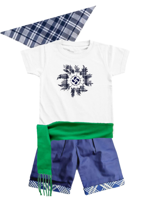 Traje Arrantzale bebe Eguzkilore corto - Trajes regionales Vascos