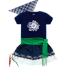 Conjunto Arrantzale Bebe Eguzkilore Lauburu Azul