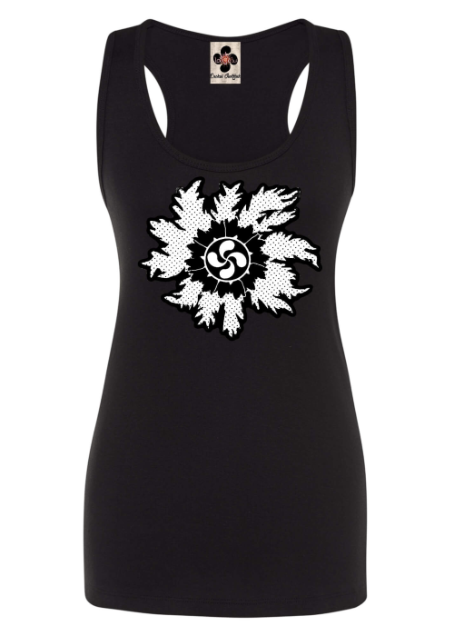 Camiseta Eguzkilore Motas Tirantes Negra