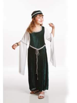 Comprar el Vestit Medieval Princesa en Verd Nen de només 12.00€ – vestit de Botiga en línia