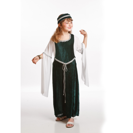 Comprar el Vestit Medieval Princesa en Verd Nen de només 12.00€ – vestit de Botiga en línia
