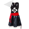 Conjunto Neska negro tirantes Lauburu - Trajes Vascos