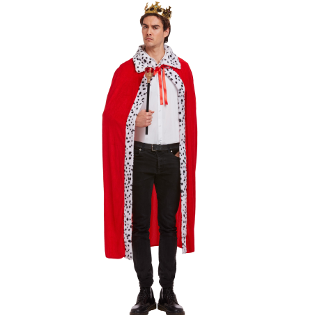 Capa de rey roja terciopelo