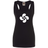 Camiseta Lauburu Blanco Tirantes Negra