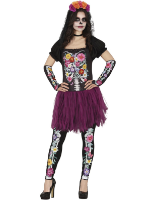 Disfraz de Catrina Lila Flores