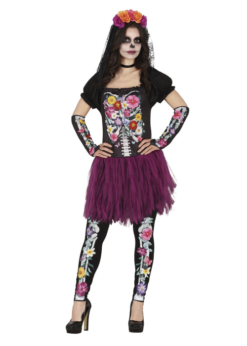 Disfraz de Catrina Lila Flores