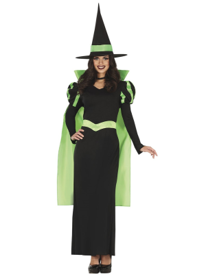 Disfraz de Bruja Capa Verde
