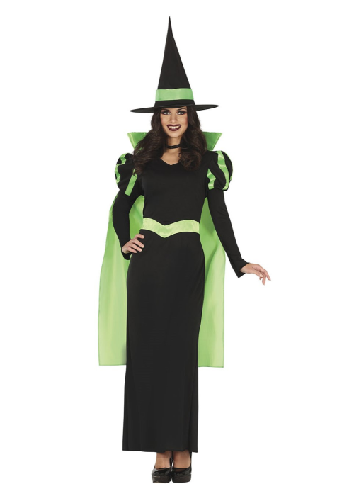Disfraz de Bruja Capa Verde