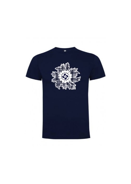 Camiseta Eguzkilore Lauburu Niño Azul