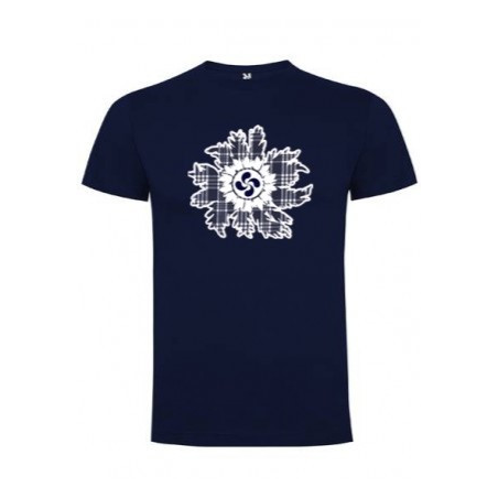 Camiseta Eguzkilore Lauburu Niño Azul