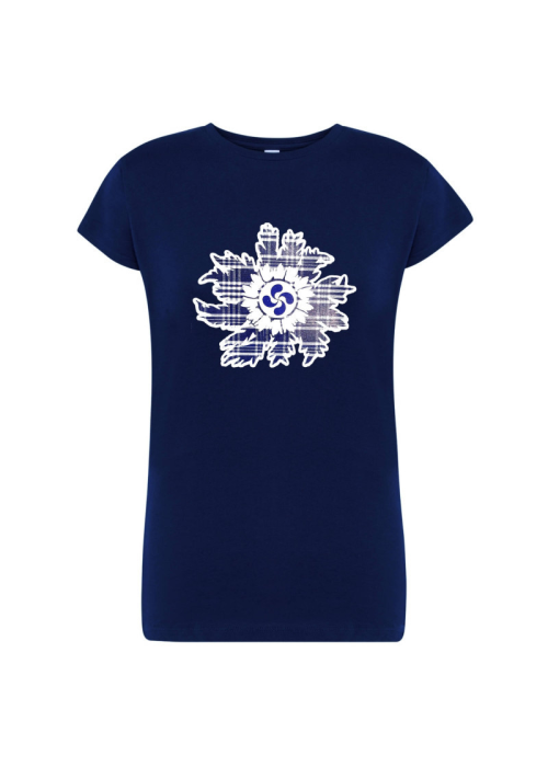 Camiseta Eguzkilore Lauburu Niña Azul