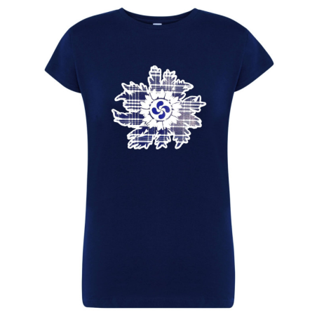 Camiseta Eguzkilore Lauburu Niña Azul