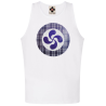 Camiseta Lauburu Circulo Tirantes Hombre Blanca