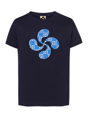 Camiseta Lauburu Baldosa Bilbao Infantil Azul