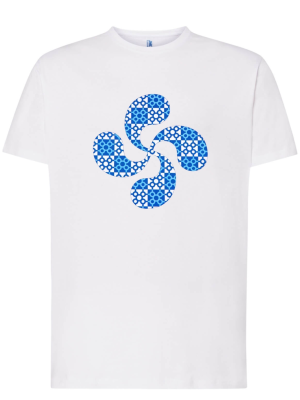 Camiseta Lauburu Baldosa Bilbao Blanca Hombre