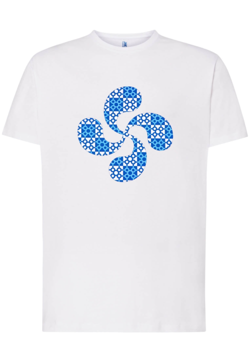 Camiseta Lauburu Baldosa Bilbao Blanca Hombre