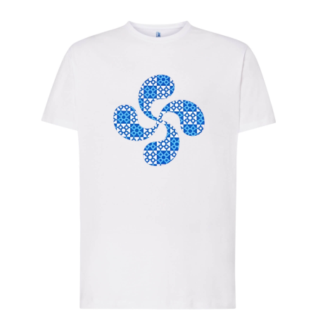 Camiseta Lauburu Baldosa Bilbao Blanca Hombre