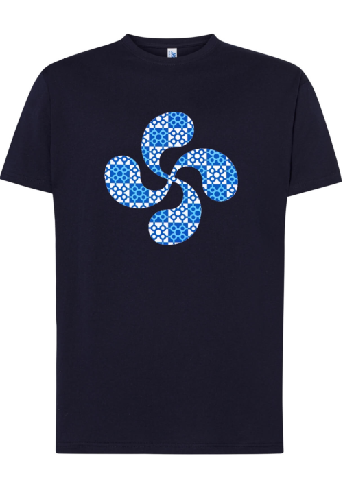 Camiseta Lauburu Baldosa Bilbao Azul Hombre