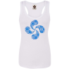 Camiseta Lauburu Baldosa Bilbao Blanca Tirantes Mujer