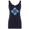 Camiseta Lauburu Baldosa Bilbao Azul Mujer Tirantes
