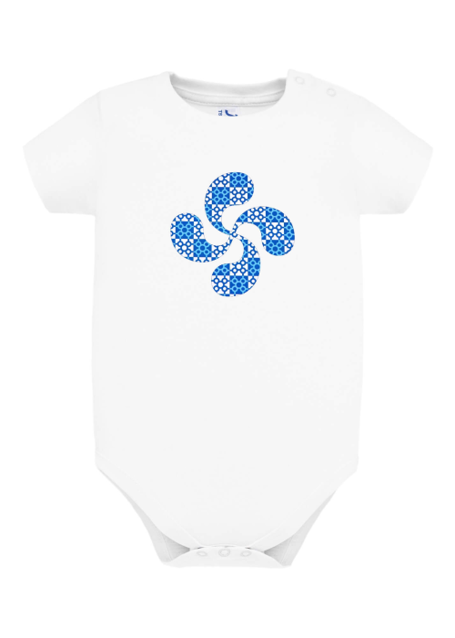 Body Lauburu Baldosa Bebe color Blanco