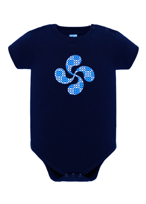 Body Lauburu Baldosa Bebe Azul
