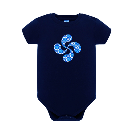 Body Lauburu Baldosa Bebe Azul