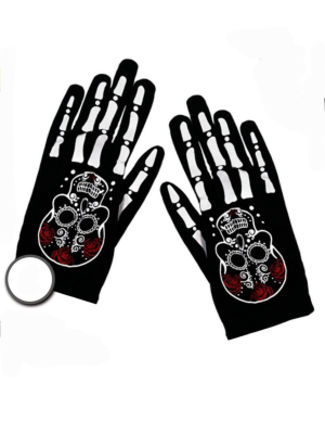 Guantes Catrina Con Calavera