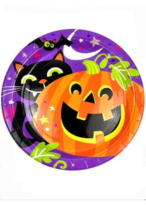 Platos Halloween 23cm 6 Unid