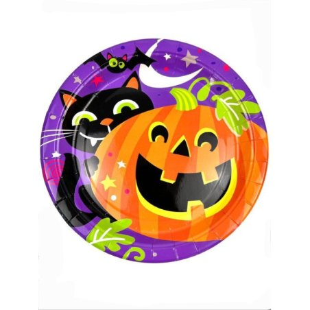 Platos Halloween 23cm 6 Unid