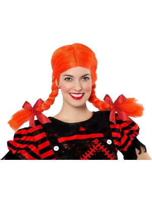 Peluca Trenzas Naranja