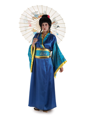 Disfraz de Geisha Azul - Disfraces Orientales Para Mujer