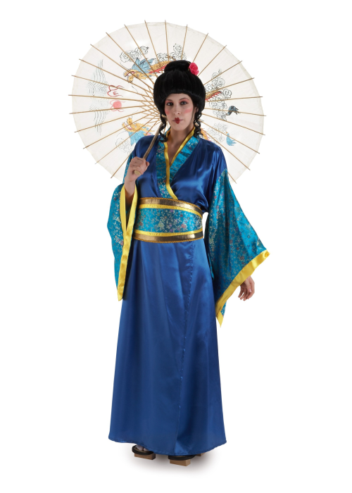 Disfraz de Geisha Azul - Disfraces Orientales Para Mujer