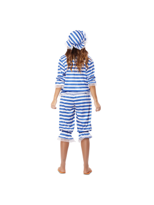 Disfraz de Bañista Mujer Azul