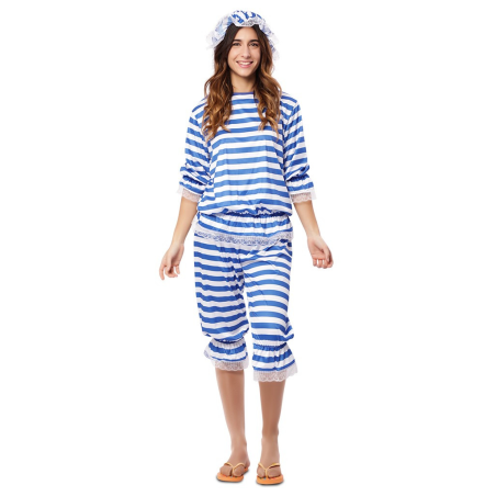 Disfraz de Bañista Mujer Azul