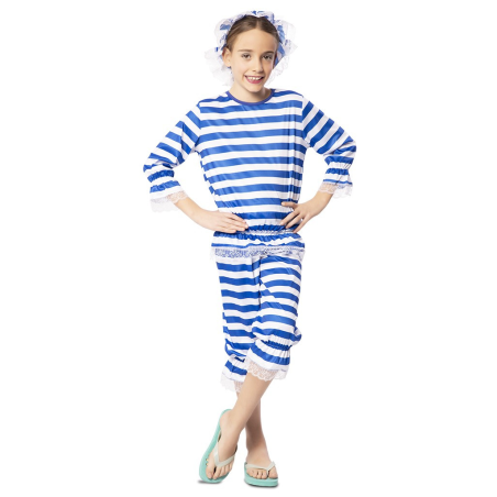 Disfraz de Bañista Azul Chica Infantil